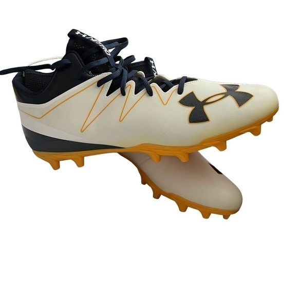 Under Armour Mens Nitro Pro Football Cleats White Blue Yellow Size 15 - Picture 1 of 12
